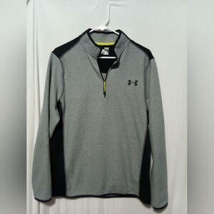 Under Armour Men's Gray and Black Quarter Zip Lightweight Fleece